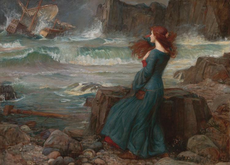 John William Waterhouse Miranda-The Tempest (mk41) France oil painting art